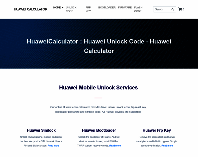 Huaweicalculator.com thumbnail