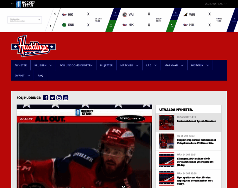 Huddingehockey.com thumbnail