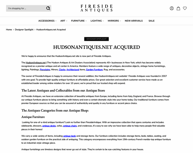 Hudsonantiques.net thumbnail