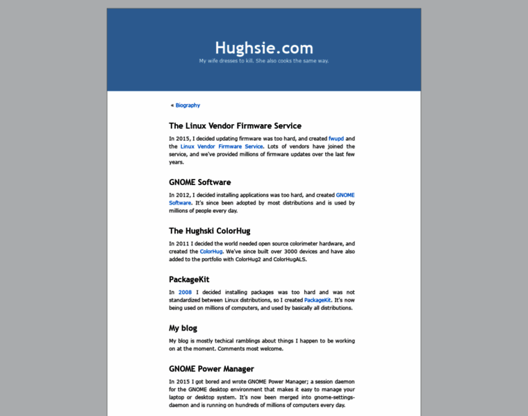 Hughsie.com thumbnail