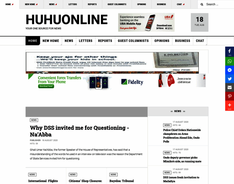 Huhuonline.com thumbnail