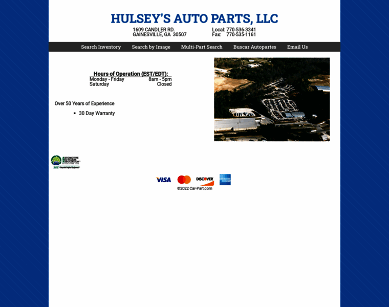 Hulseyautoparts.com thumbnail
