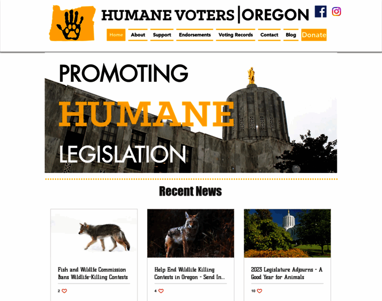 Humaneoregon.org thumbnail