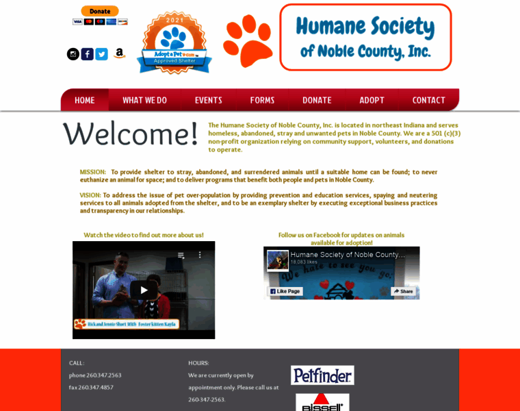 Humanesocietynoblecounty.org thumbnail