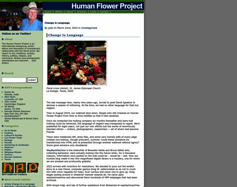 Humanflowerproject.com thumbnail