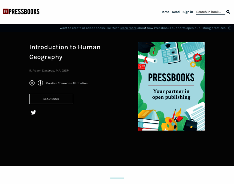 Humangeography.pressbooks.com thumbnail