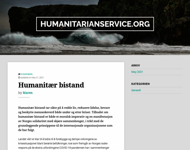 Humanitarianservice.org thumbnail