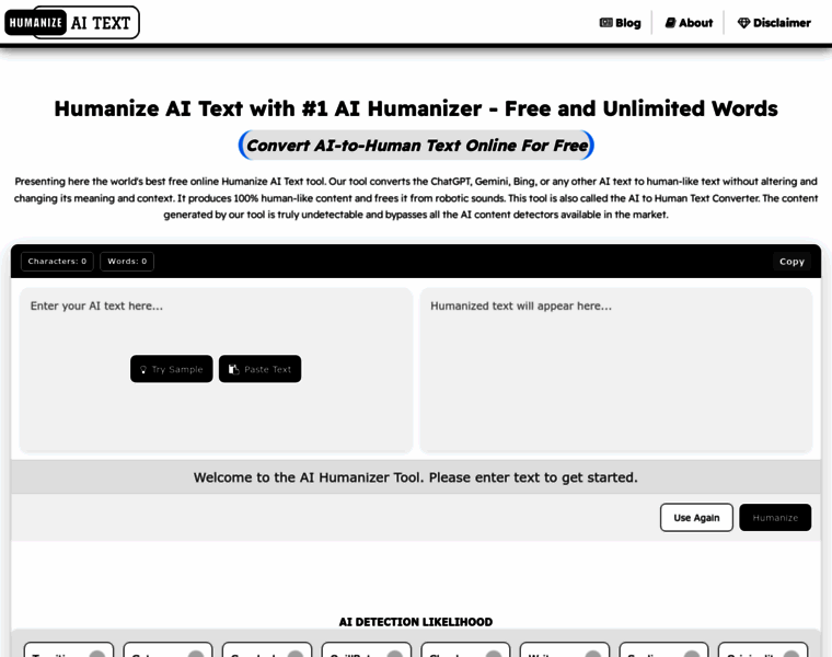 Humanizeaitext.org thumbnail Humanizeaitext.org thumbnail