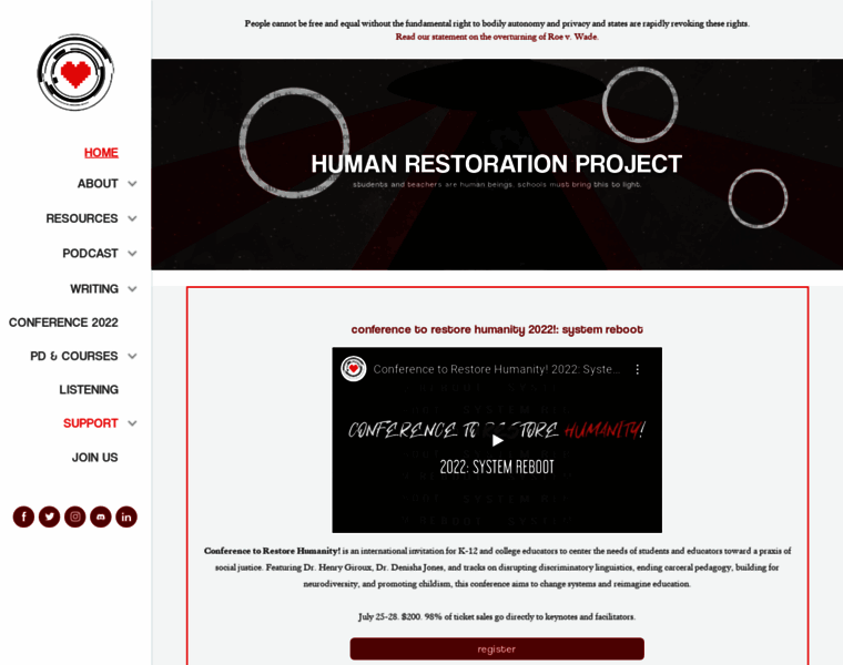 Humanrestorationproject.org thumbnail