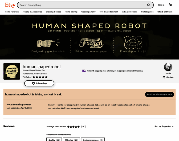 Humanshapedrobot.com thumbnail