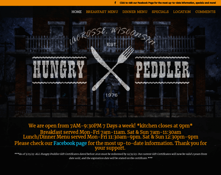 Hungrypeddlerlacrosse.com thumbnail