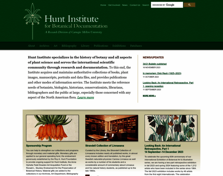 Huntbotanical.org thumbnail