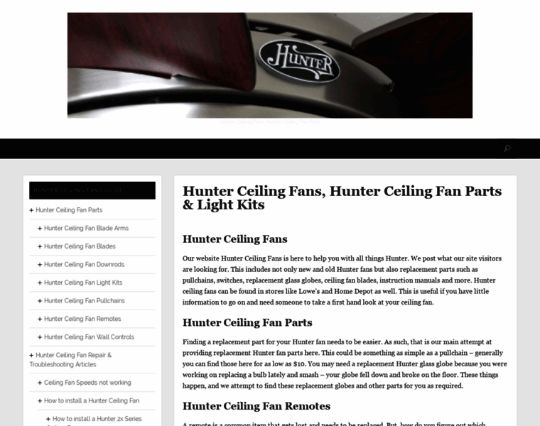 Hunter-ceiling-fans.com thumbnail