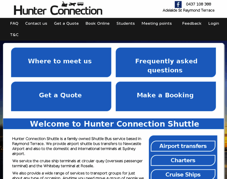Hunterconnectionshuttle.com.au thumbnail