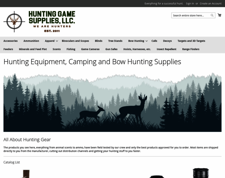 Huntinggamesupplies.com thumbnail