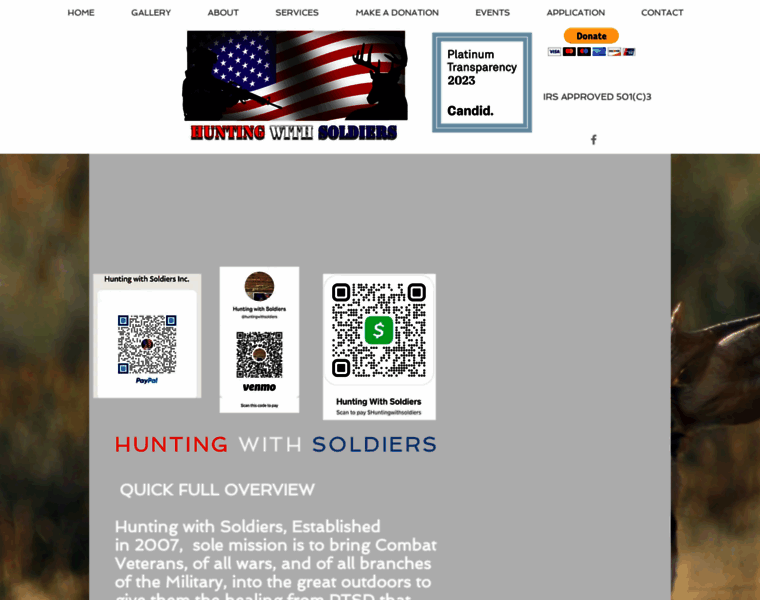 Huntingwithsoldiers.org thumbnail