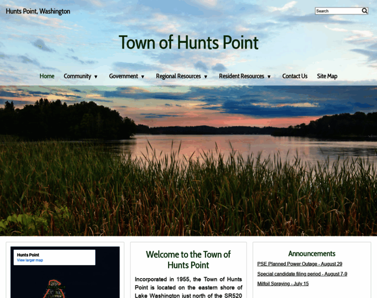 Huntspoint-wa.gov thumbnail