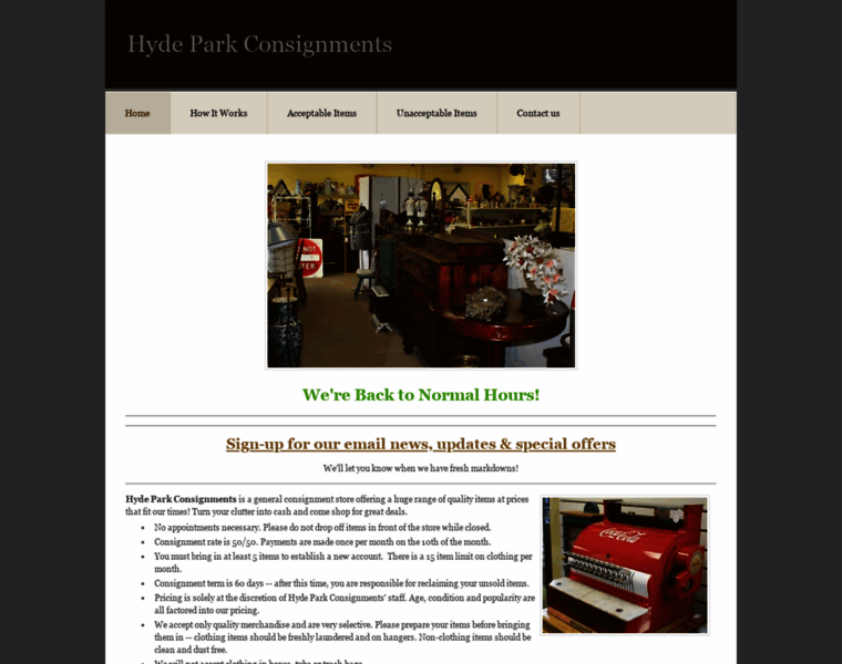 Hydeparkconsignments.com thumbnail
