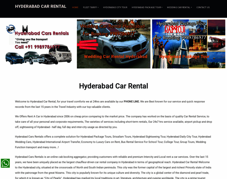 Hyderabadcarsrentals.com thumbnail