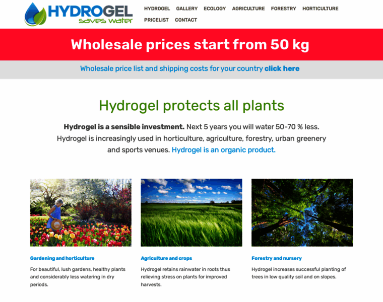 Hydrogel.info thumbnail