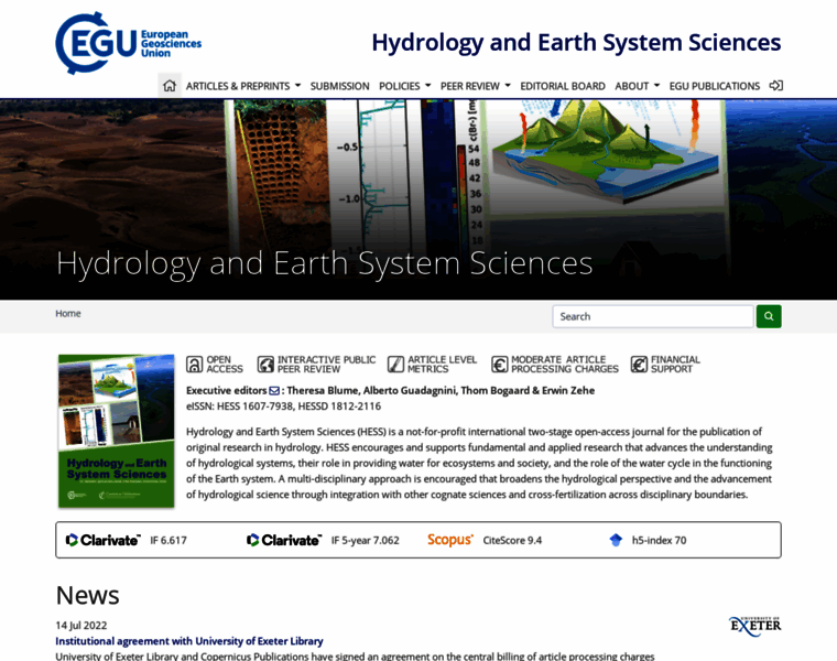 Hydrology-and-earth-system-sciences.net thumbnail