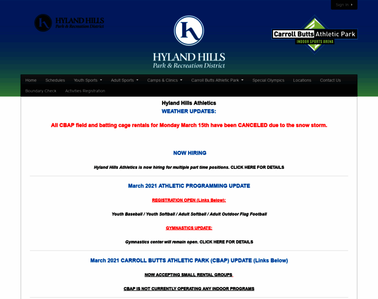 Hylandhillsathletics.com thumbnail