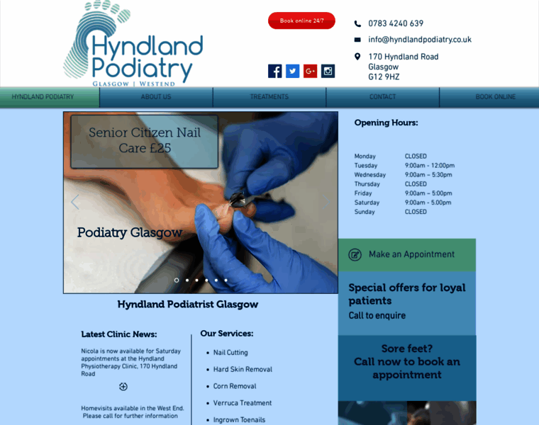 Hyndland-podiatry-glasgow.co.uk thumbnail