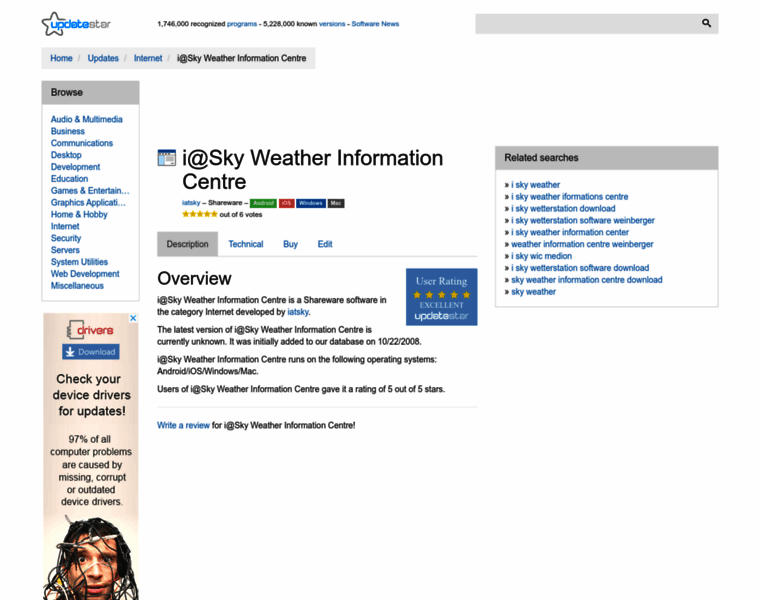 I-sky-weather-information-centre.updatestar.com thumbnail