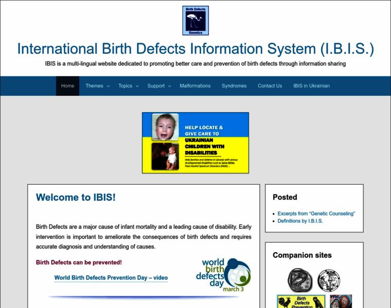 Ibis-birthdefects.org thumbnail