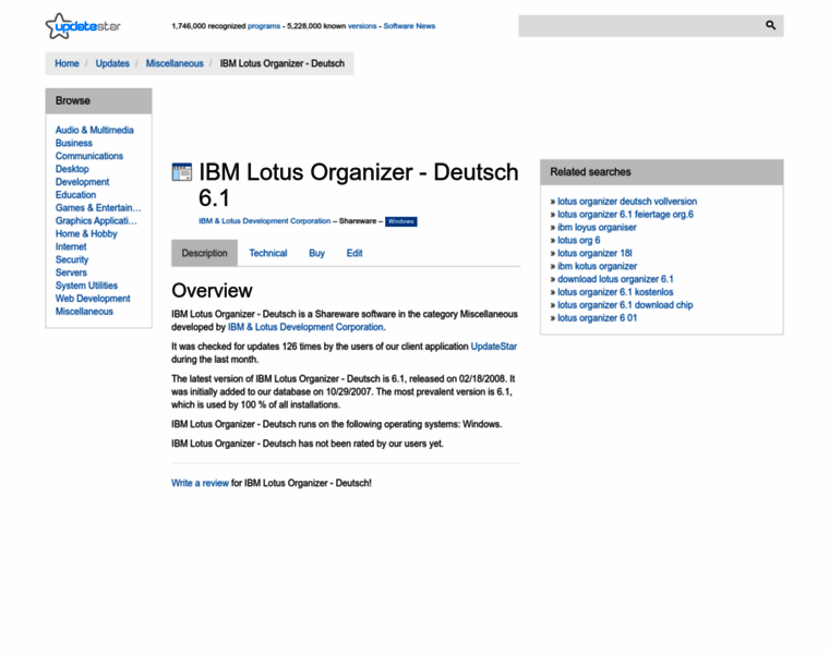 Ibm-lotus-organizer-deutsch.updatestar.com thumbnail