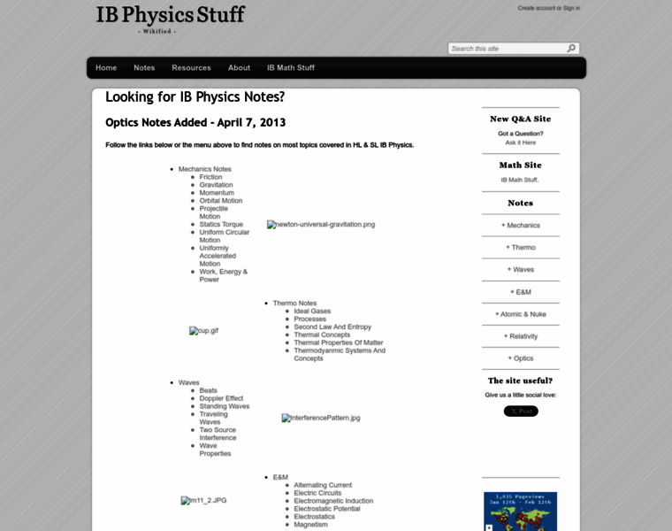ibphysicsstuff.wikidot.com at WI. IB Physics Stuff