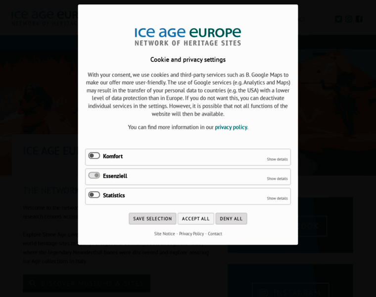 Ice-age-europe.eu thumbnail