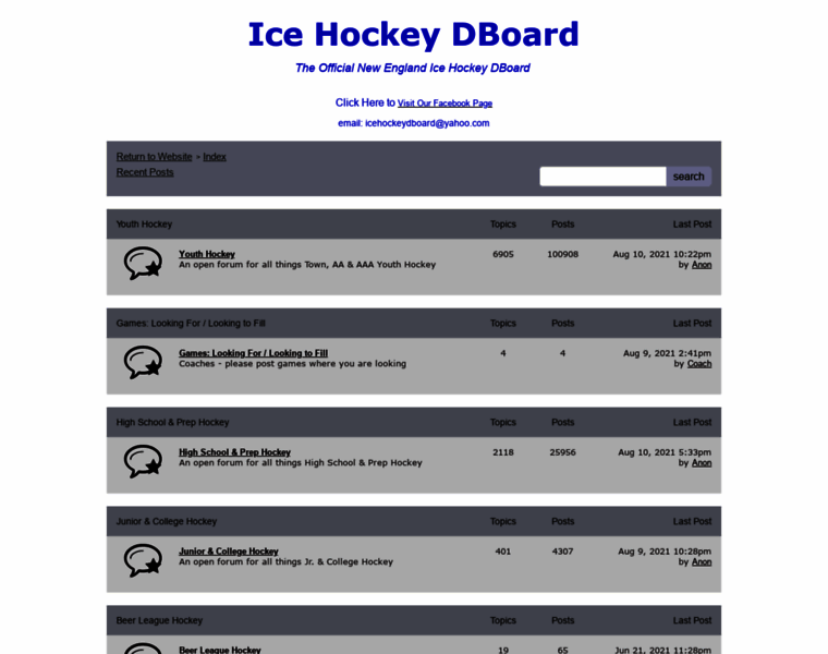 Icehockeydboard.com thumbnail