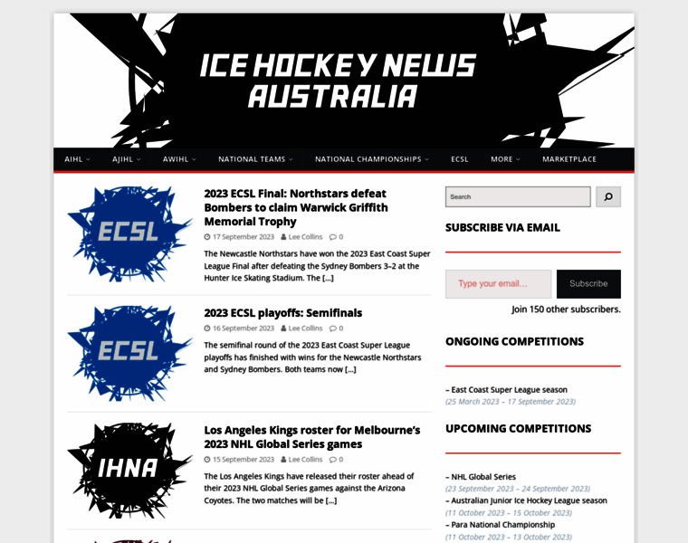 Icehockeynewsaustralia.com thumbnail
