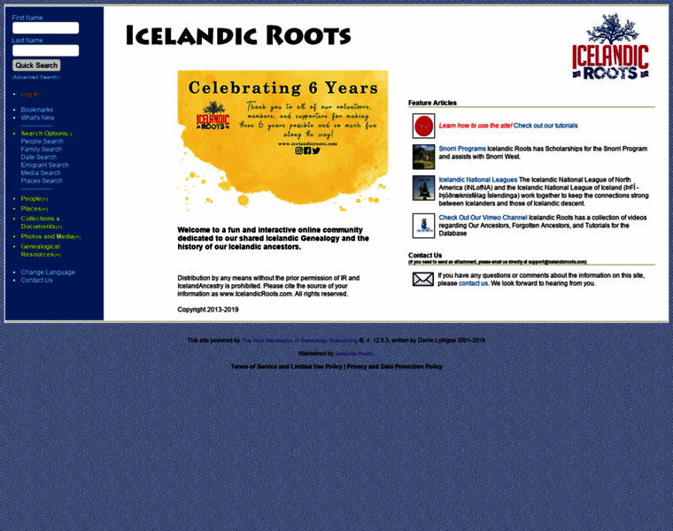 Icelandicrootsdatabase.com thumbnail