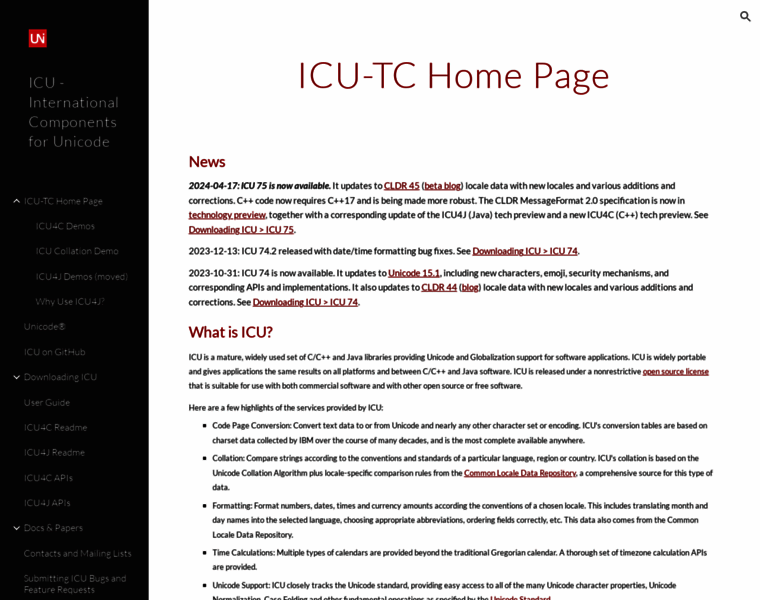Icu-project.org thumbnail
