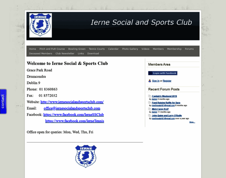 Iernesocialandsportsclub.com thumbnail