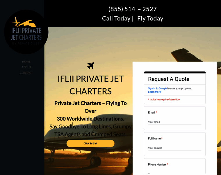 Ifliiprivatejetcharters.com thumbnail