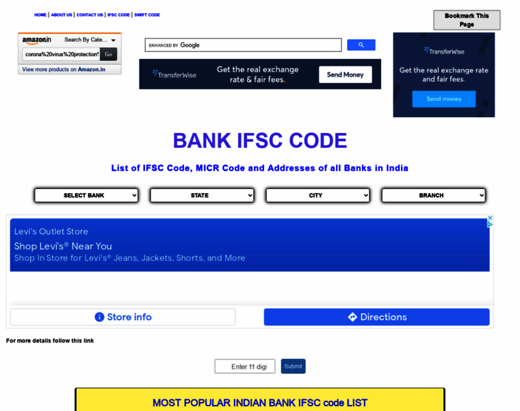 Ifsccodeofbank.in thumbnail