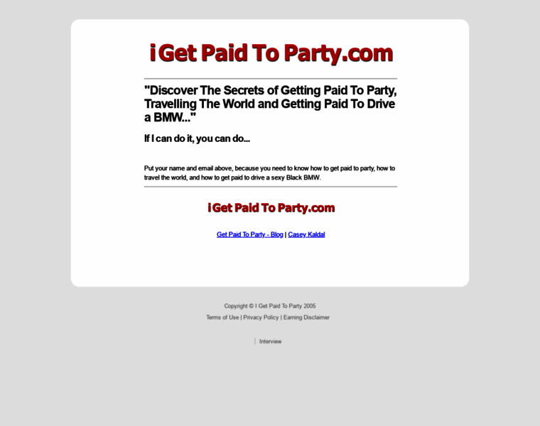 Igetpaidtoparty.com thumbnail