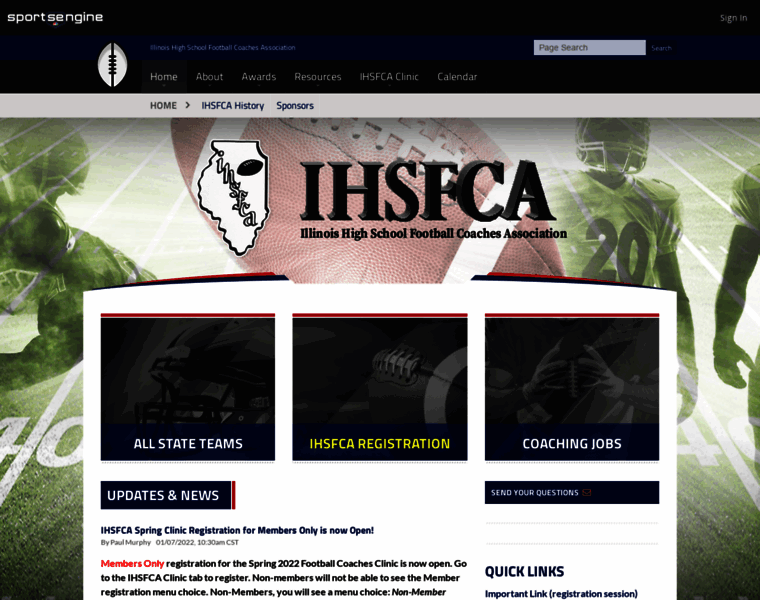 Ihsfca.com thumbnail