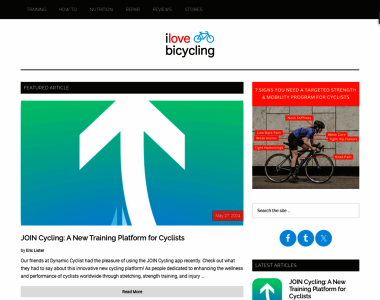 Ilovebicycling.com thumbnail