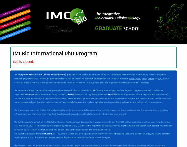 Imcbio-phdprogram.unistra.fr thumbnail