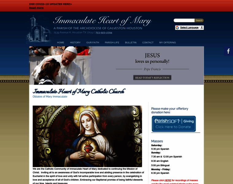 Immaculateheartofmary.org thumbnail