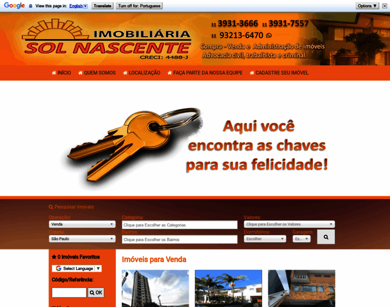 Imobiliariasolnascente.com.br thumbnail
