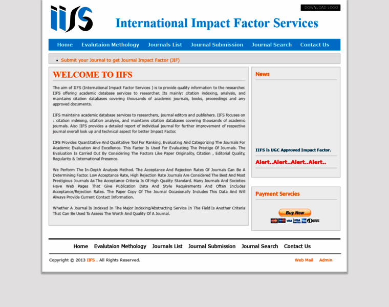 Impactfactorservice.com thumbnail