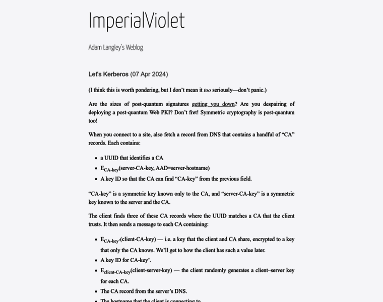 Imperialviolet.org thumbnail