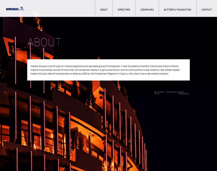 imperio-group.com at WI. Imperio Group : About