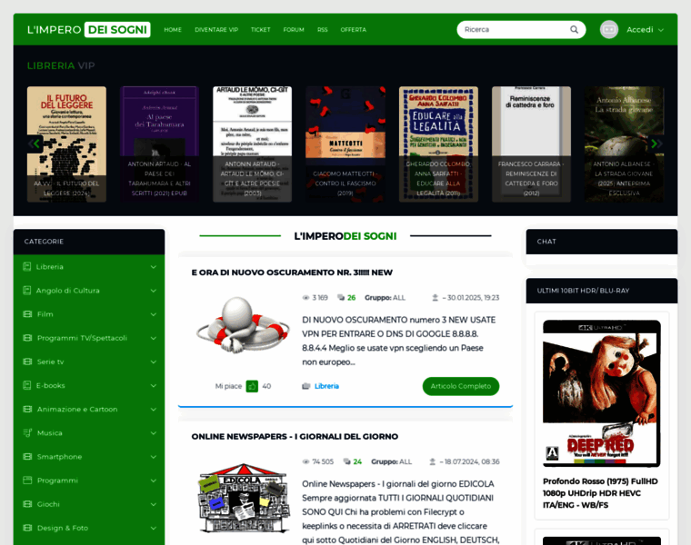 Imperodeisogni.org thumbnail