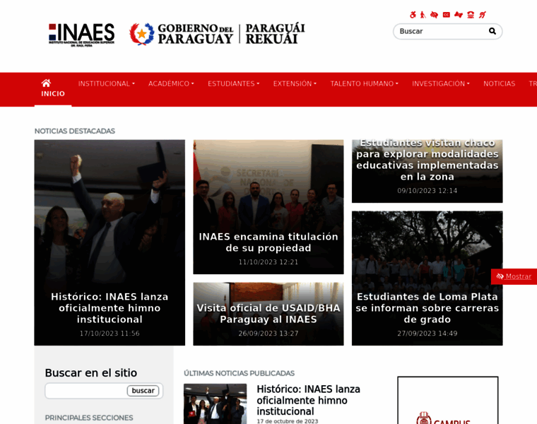 Inaes.edu.py thumbnail
